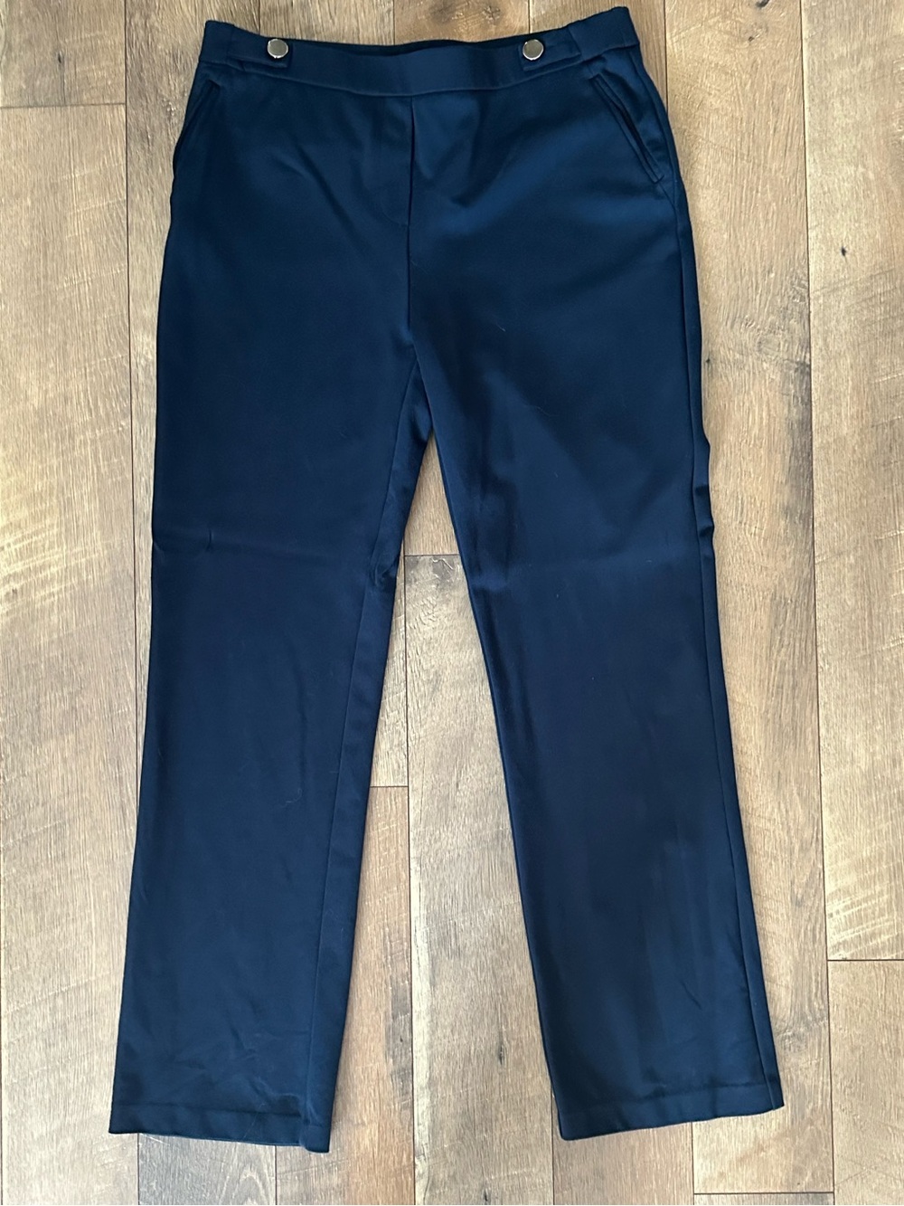Jules & Leopold Navy Pant Silver Button Detail Sz XL EUC